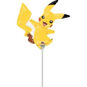 Balónky na tyčku - Pikachu 30x30 cm - 5 ks