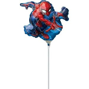 Balónky na tyčku - Spiderman 17x25 cm - 5 ks