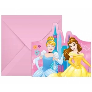 Party pozvánky Disney Princess 6 ks