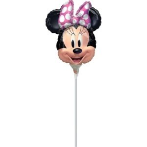 Balónek na tyčku - Minnie Mouse - hlava - 5 ks