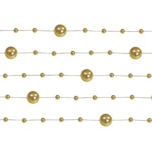 Perličky na vlasci zlaté 5 x 130 cm