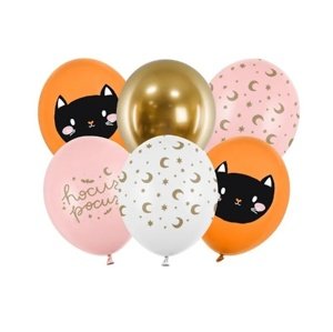 Latexové balonky Halloween - Hocus Pocus - kočička 30 cm - 6 ks