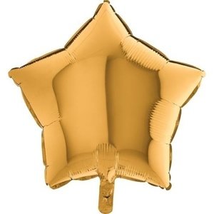 Foliový balonek hvězda zlatý 45 cm - Nebalený