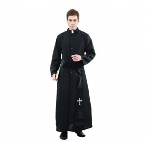 Kostým pro dospělé Kněz - sutana, pásek - velikost 52
