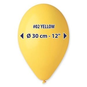 Balonky 30 cm - žluté 100 ks