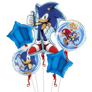 Sada fóliových balonků Ježek Sonic  5ks