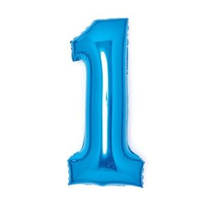 Foliová číslice - modrá 1 - 66 cm