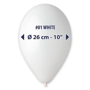 Balonky 26 cm - bílé 100 ks