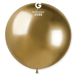 Obří nafukovací balon - chromový zlatý 80 cm
