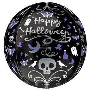 Foliový balonek koule Orbz Happy Halloween 40 cm