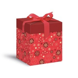 Dárková krabička Red Christmas - rychloskládací 12 x 15 cm