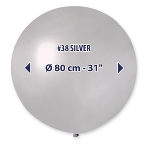 Obří nafukovací balon - stříbrná 1 ks