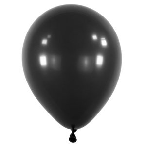 Balonek Fashion Jet Black 40 cm, D14 - Černý, 50 ks