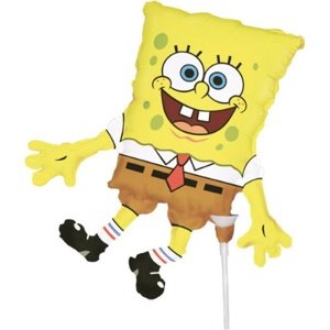 Balónky na tyčku - Sponge Bob 30x30 cm - 5 ks