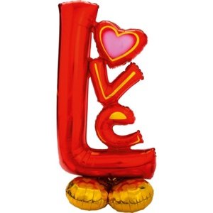 AirLoonz - stojící obří balónek nápis LOVE 147 cm