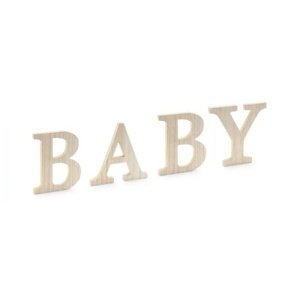Dřevěný nápis BABY 16.5-21.5x19.5 cm