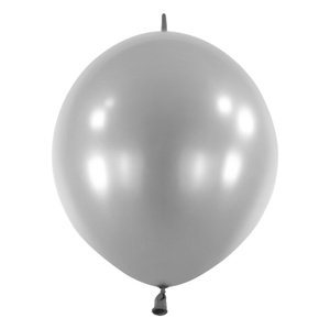 Balonek spojovací Metallic Silver, DM38 - Stříbrný metalický, 50 ks