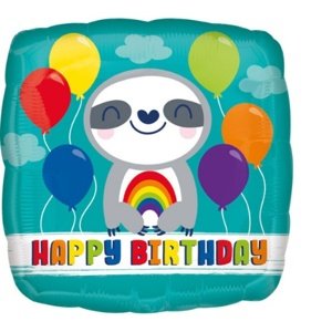 Foliový balonek - Lenochod Happy Birthday - 43 cm