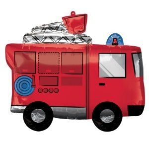 Fóliový balonek hasičské auto 66 x 55 cm - Amscan