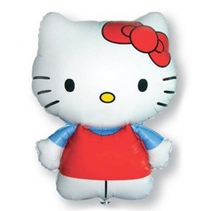Foliový balonek Hello Kitty - červené šaty -  56 x 69 cm