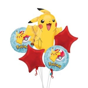 Sada fóliových balonků Pokémon Pikachu 5ks