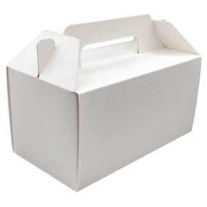 Krabička na výslužku bílá 18,5 x 10 x 9,5 - 10 ks