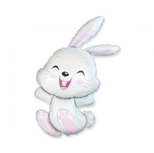 Foliový balonek roztomilý králíček, 109 cm