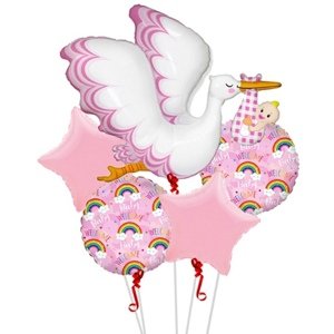 Sada fóliových balonků Narození holčičky - 5 ks - BP