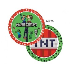 Papírové talíře Minecraft, Next Generation 23 cm - 8 ks