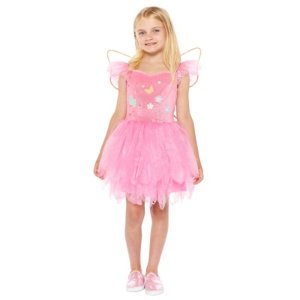 Dětský kostým Víla v růžové 6 až 8 let - 116 - 128 cm