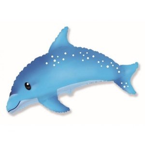 Foliový balonek - modrý delfín - 96 cm