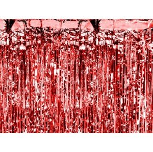 Červený party závěs 90 x 250 cm