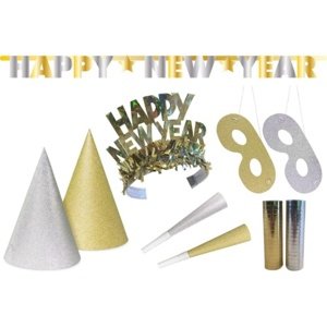 Party set na Silvestr 27 ks - Happy New Year - Glitter