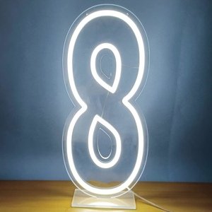 LED Neonový nápis 50 cm - Číslo 8 - RGB - zapůjčení
