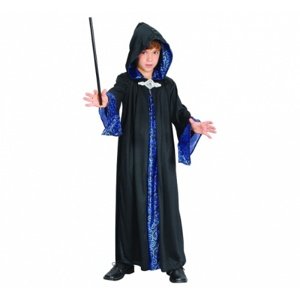 Elegantní kostým čaroděje (kostým s kapucí), velikost 130/140 cm