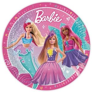 EKO Papírové talířky Barbie 23 cm - 8 ks