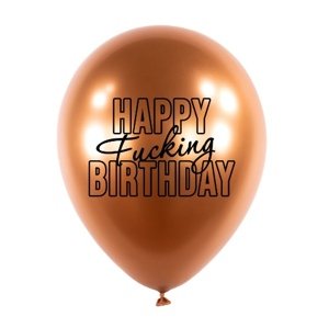 Balonky Happy Fuc... Birthday, Jantar, 5 ks