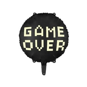Foliový balonek černý - Game Over 45 cm