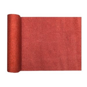 Šerpa 28 cm x 3 m červená  s glitry