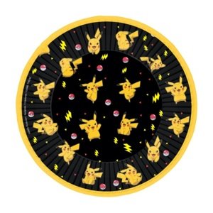 Papírové talíře Pokemon - Pikachu  18 cm, 8 ks