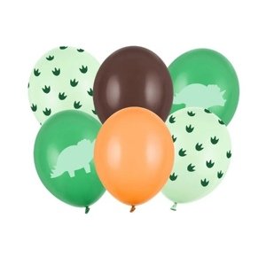 Latexové balonky zelené - Dinosauři - 30 cm, 6 ks