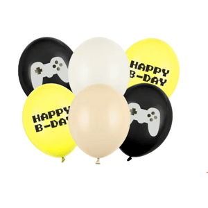 Latexové balonky Game - Happy B-Day 30 cm - 6 ks
