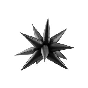 Dekorační Hvězda 3D - černá 95 cm