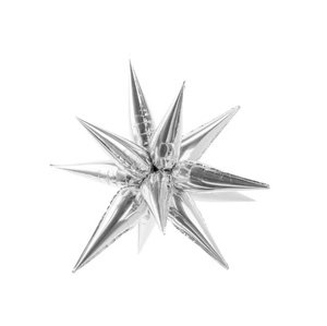 Dekorační Hvězda 3D - stříbrná 95 cm