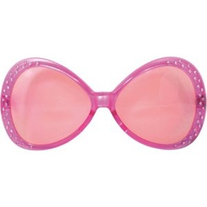 Plastové brýle s kamínky - růžové