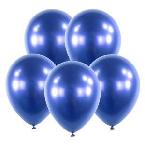 Balonky chromové modré 30 cm - 5 ks