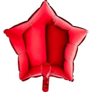 Foliový balonek hvězda červená 45 cm - Nebalený