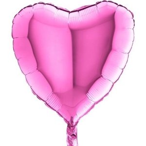 Foliový balonek srdce světle růžové 45 cm - Nebalený