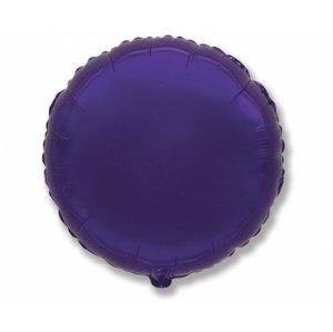 Foliový balonek kruh tmavě fialový 45 cm - Nebalený