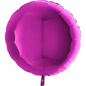 Foliový balonek kruh tmavě růžový 45 cm - Nebalený